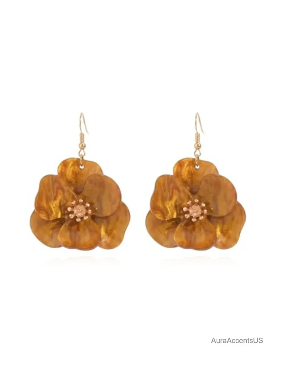 Boho Acrylic Floral Drop Dangle Statement Earrings Women's Wedding Jewelry